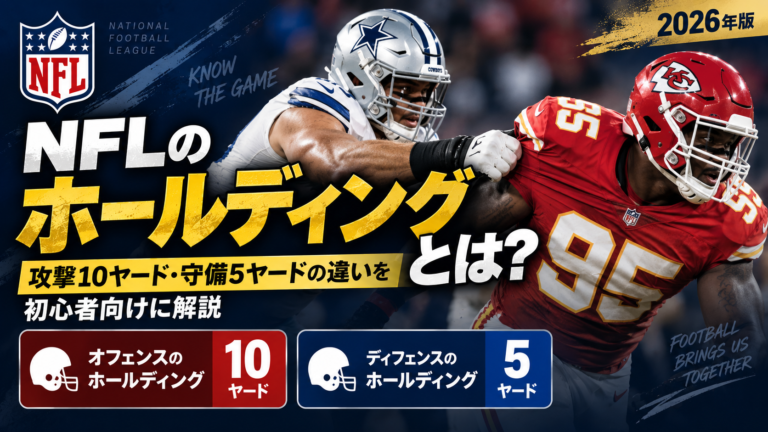 NFLのホールディングとは?攻撃10ヤード・守備5ヤードの違いを初心者向けに解説