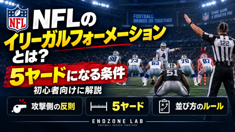 NFLのイリーガルフォーメーションとは？5ヤードになる条件を初心者向けに解説